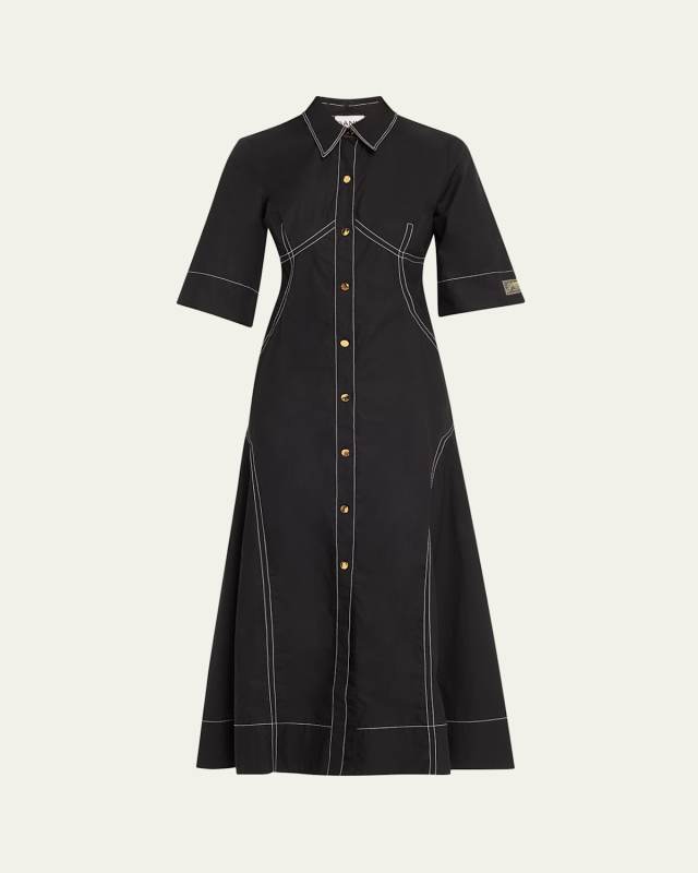 Cotton Poplin Shirtdress